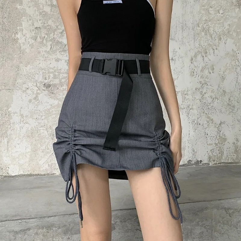 Женская Асимметричная короткая мини-юбка, летняя бандажная юбка с высокой талией, женская уличная одежда, Облегающие юбки с поясом 
Женская Асимметричная короткая мини-юбка, летняя бандажная юбка с высокой талией, женская уличная одежда, Облегающие юбки с поясом