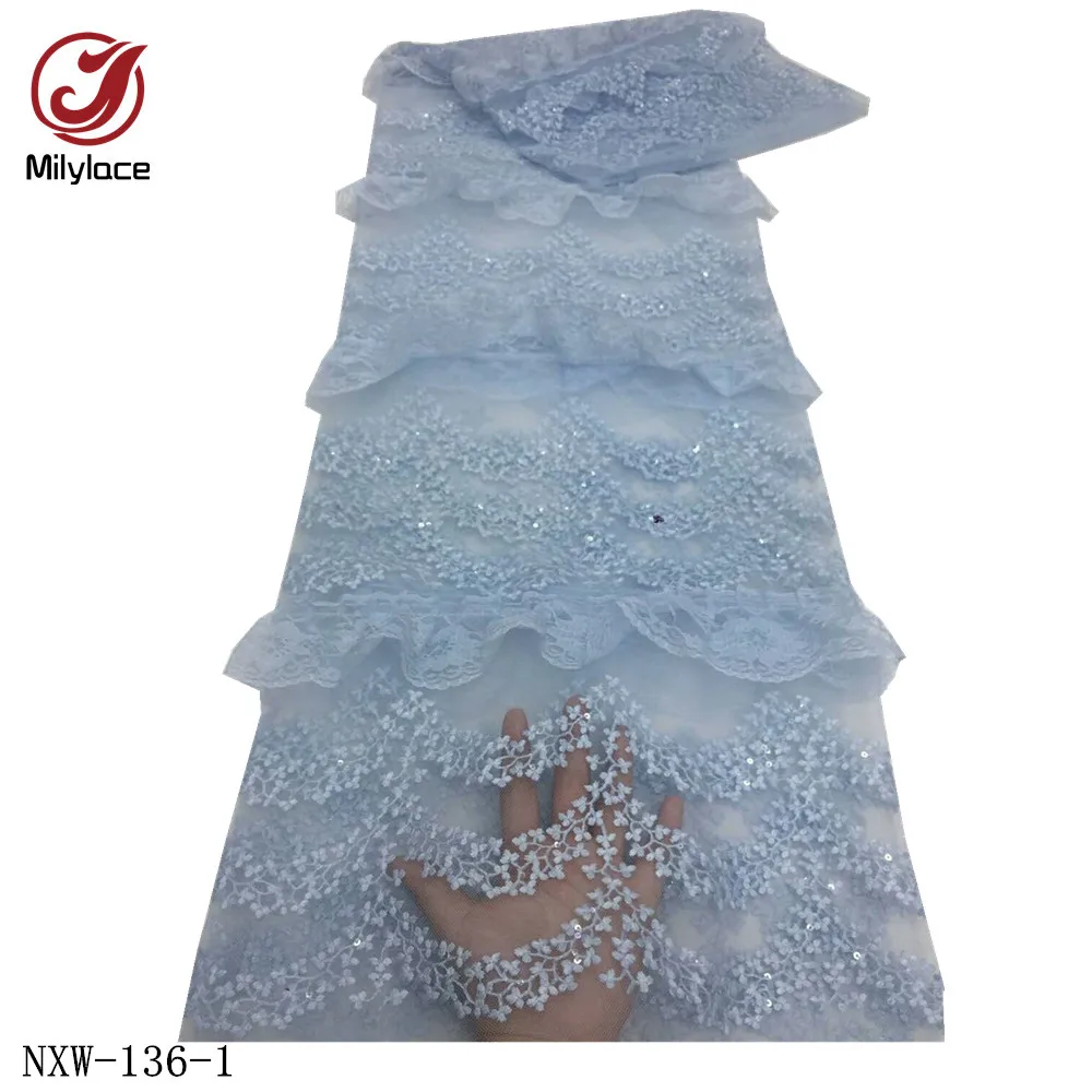African Tulle Lace Fabric 2020 High Quality Lace Trim French Nigerian Mesh Sequins Lace Fabrics for Wedding Dress NXW-136
African Tulle Lace Fabric 2020 High Quality Lace Trim French Nigerian Mesh Sequins Lace Fabrics for Wedding Dress NXW-136