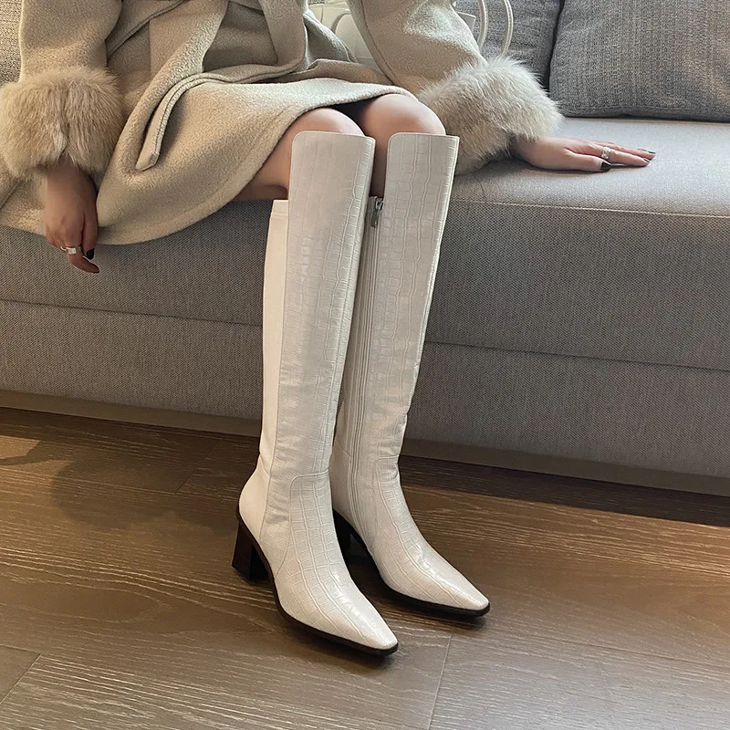 ASUMER 2021 New Arrive Knee High Boots Women Stretch Pu Pointed Toe Zip High Heel Casual Party Shoes Women Boots Black
ASUMER 2021 New Arrive Knee High Boots Women Stretch Pu Pointed Toe Zip High Heel Casual Party Shoes Women Boots Black