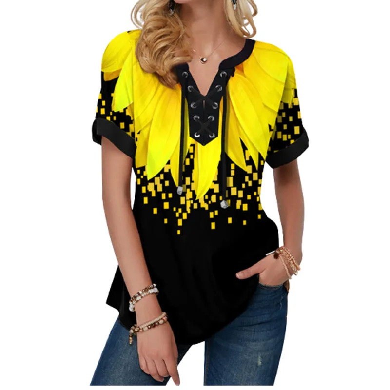 Printing Summer Women Blouses Tie Dye Gradient Tops Short Sleeve V-Neck Oversize Shirt 5XL Loose Tops
Printing Summer Women Blouses Tie Dye Gradient Tops Short Sleeve V-Neck Oversize Shirt 5XL Loose Tops