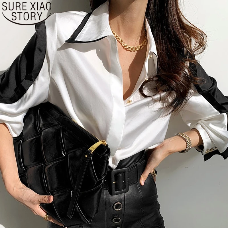 Turn Down Collar Blouse Women Shirt New Fashion black and white shirt women Office Lady Button Long Sleeve loose Clothing 12724
Turn Down Collar Blouse Women Shirt New Fashion black and white shirt women Office Lady Button Long Sleeve loose Clothing 12724