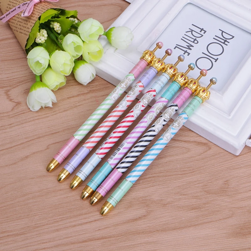 W3JD 6Pcs Princess Crown Premium Gel Pen Black Ink Marker Lovely Polka Dot Stationery
W3JD 6Pcs Princess Crown Premium Gel Pen Black Ink Marker Lovely Polka Dot Stationery