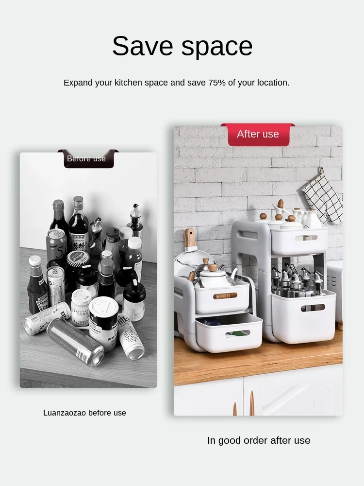 Kitchen Countertop Multi-Layer Cruet Shelf Multi-Function Mobile Sink Storage Rack
Kitchen Countertop Multi-Layer Cruet Shelf Multi-Function Mobile Sink Storage Rack
