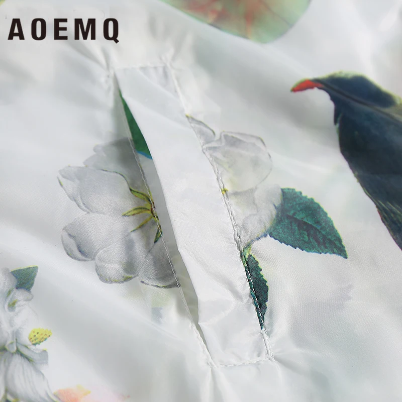AOEMQ модная куртка китайская винтажная краска пальто с капюшоном молния свободный
