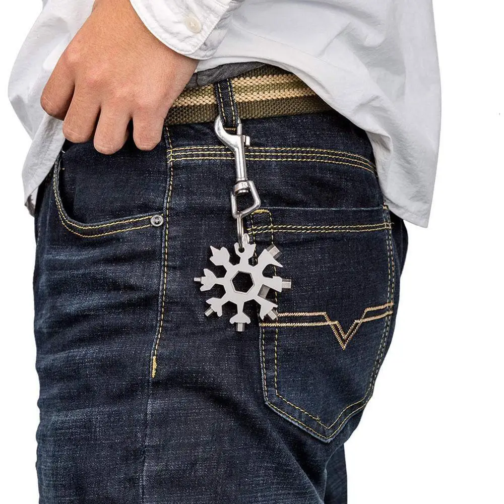 Snowflake Tool Card Combination Multifunctional Screwdriver Portable 18 In 1 Mini Snowflake Wrench Tool Key Chain
Snowflake Tool Card Combination Multifunctional Screwdriver Portable 18 In 1 Mini Snowflake Wrench Tool Key Chain
