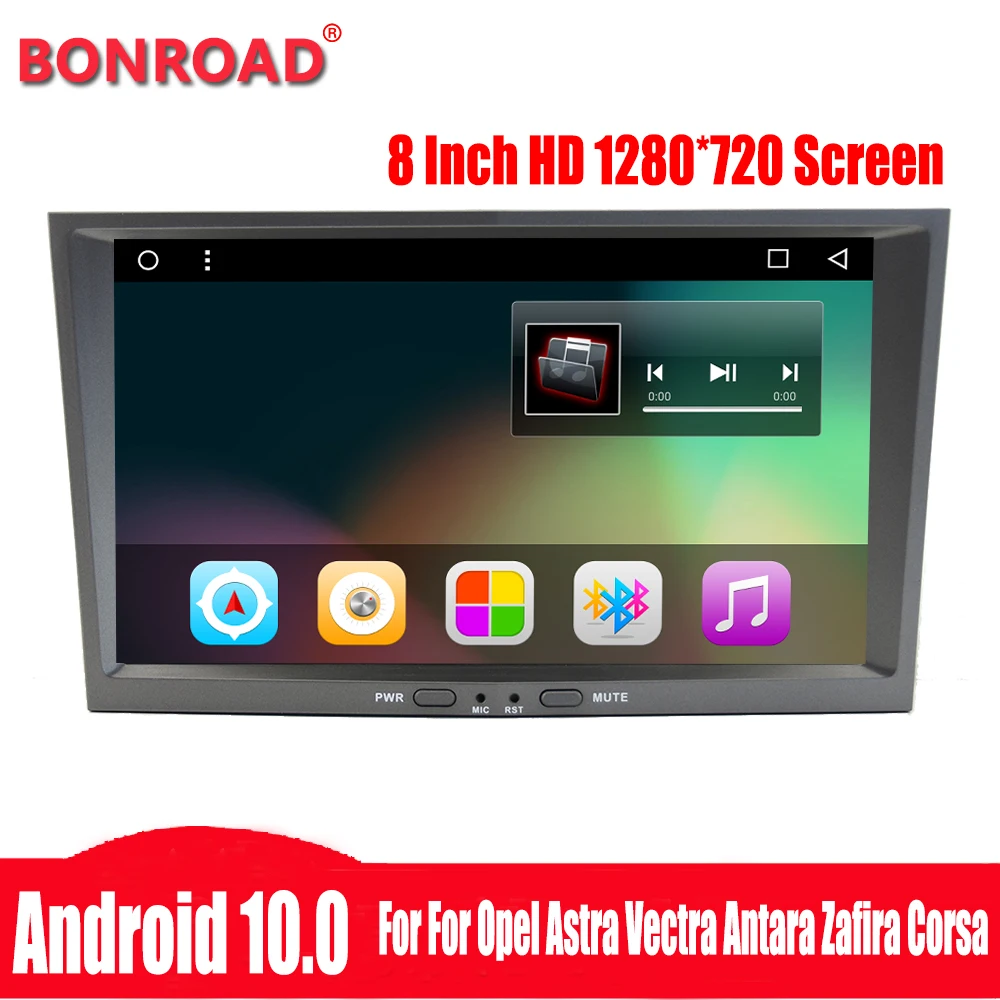 Bonroad 8 дюймов HD1280 * 720 Android 10 Автомобильный мультимедийный плеер для Opel Astra Vectra Antara