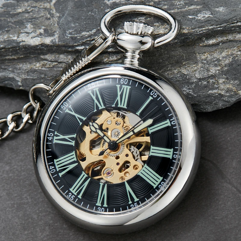 Уникальные винтажные Механические карманные часы мужские бронзовые циферблаты