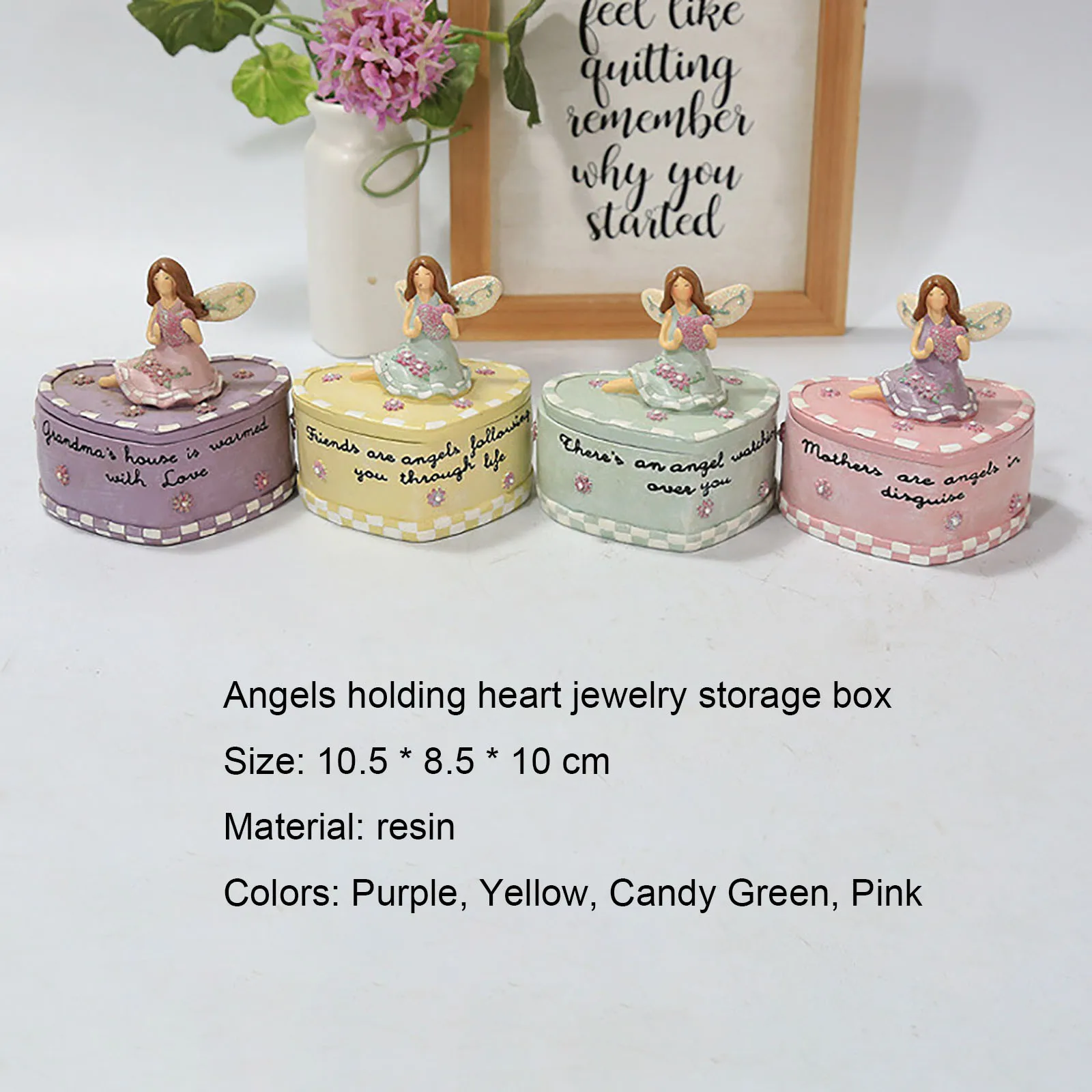 Jewelry Box Resin Storage Box With Lid Mother's day Angel Holding Heart Storage Boxes Jewelry Holder Gift Box Organizador Easter
Jewelry Box Resin Storage Box With Lid Mother's day Angel Holding Heart Storage Boxes Jewelry Holder Gift Box Organizador Easter