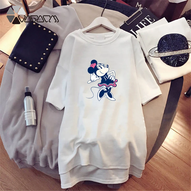 Summer Women Dresses Minnie Mickey Cartoon Cute Print Loose Women Short Sleeve Harajuku Mini De Dress Casual Fashion
Summer Women Dresses Minnie Mickey Cartoon Cute Print Loose Women Short Sleeve Harajuku Mini De Dress Casual Fashion