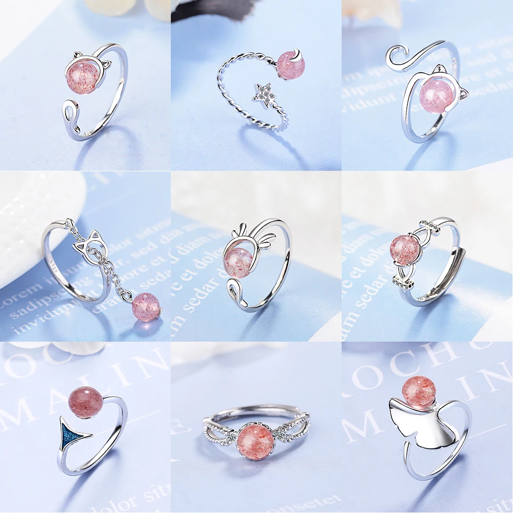 Star Strawberry Crystal Rings for Women Fashion Cubic Zirconia Moonstone Cute Animal Open Ring Female 2021 Trend Korean Jewelry
Star Strawberry Crystal Rings for Women Fashion Cubic Zirconia Moonstone Cute Animal Open Ring Female 2021 Trend Korean Jewelry