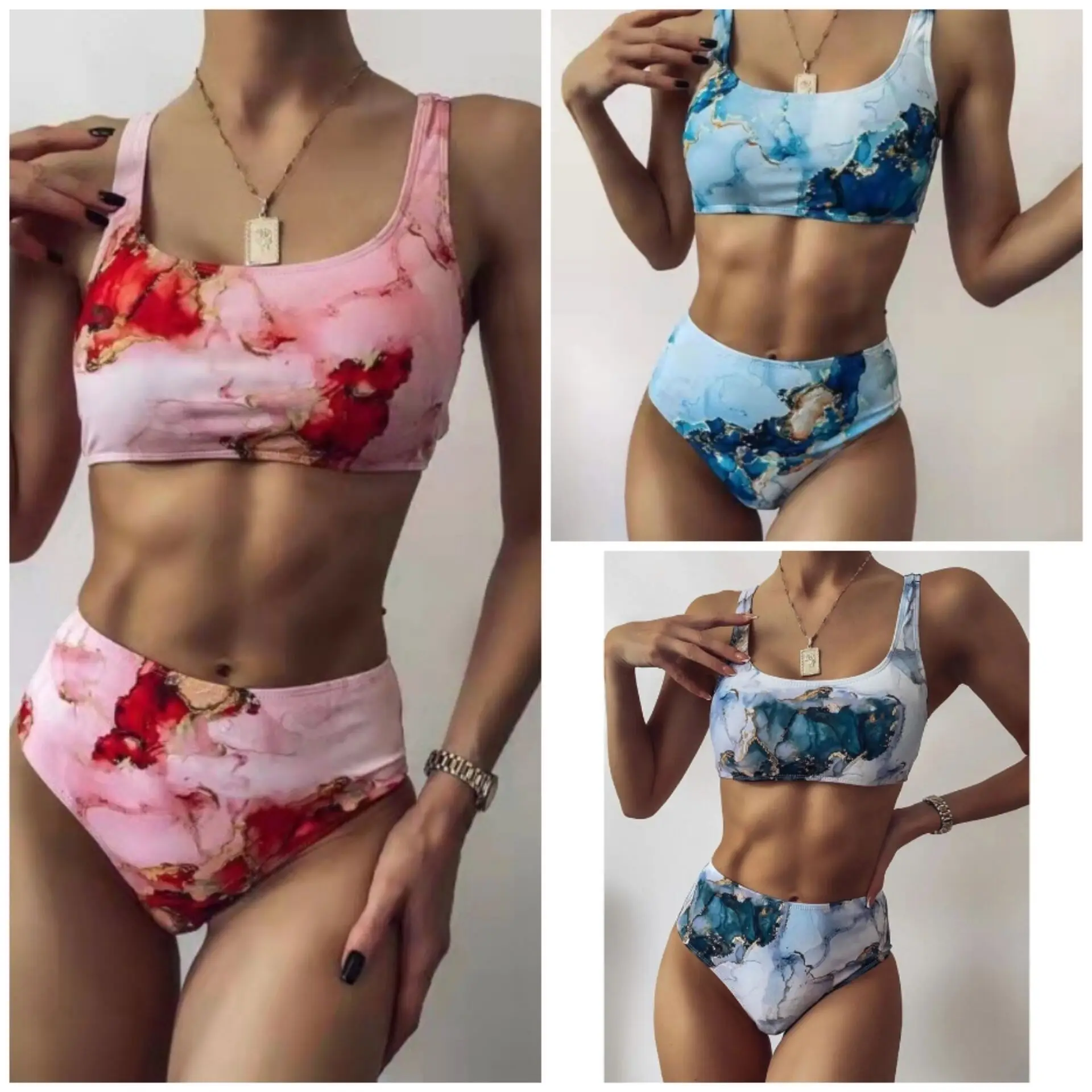 2021 New Sexy High Waist Bikinis Swimwear Women Push Up Swimsuits Solid Brazilian Bikini Ribbed Biquini Strap Swim Bathing Suits
2021 New Sexy High Waist Bikinis Swimwear Women Push Up Swimsuits Solid Brazilian Bikini Ribbed Biquini Strap Swim Bathing Suits