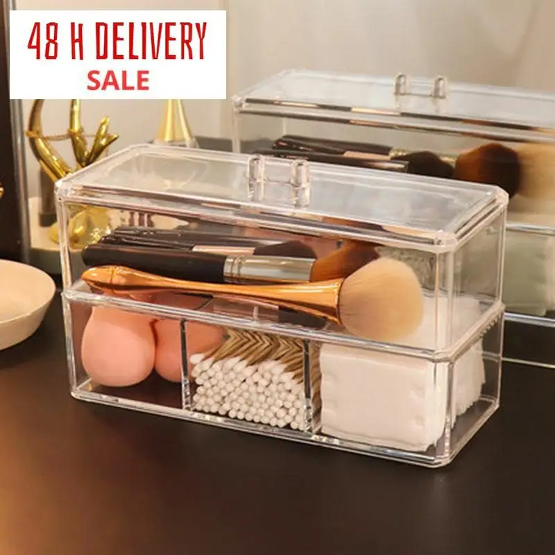 Makeup Organizer Cosmetic Storage Box Plastic Organizador Rangement Drawer Organizer Makeup Brush Storage Rack Double Layer
Makeup Organizer Cosmetic Storage Box Plastic Organizador Rangement Drawer Organizer Makeup Brush Storage Rack Double Layer