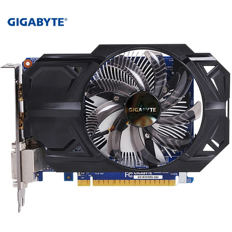 GIGABYTE Графика карты GTX 750 Ti с 128 бит GDDR5 Hdmi Dvi NVIDIA GeForce 2 Гб б/у VGA карт gtx ti GPU видео карта