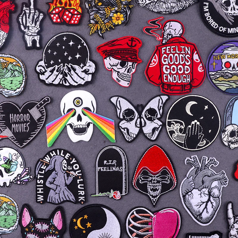 Cartoon Rainbow Skull Patch Iron On Patches For Clothing Stickers Punk Skeleton Embroidered Patches On Clothes Biker Badges DIY
Cartoon Rainbow Skull Patch Iron On Patches For Clothing Stickers Punk Skeleton Embroidered Patches On Clothes Biker Badges DIY