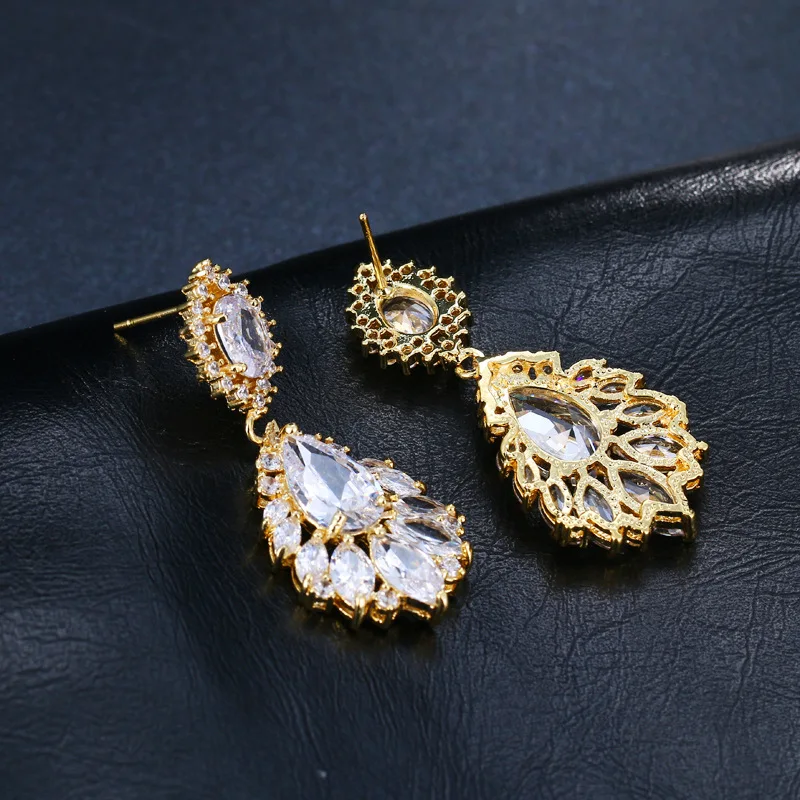 KSRA Vintage Boho Chandelier Floral Zirconia Earrings For Women Crystal Cluster Drops Minimalist Bridal Wedding Jewelry Prom 
KSRA Vintage Boho Chandelier Floral Zirconia Earrings For Women Crystal Cluster Drops Minimalist Bridal Wedding Jewelry Prom