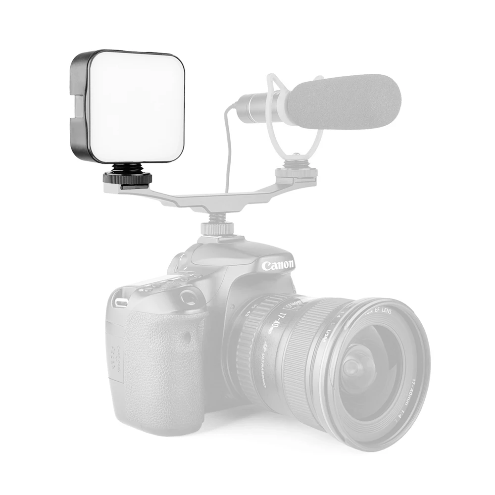 Мини карманная Светодиодная лампа для видеосъемки Vlog с холодным креплением Canon