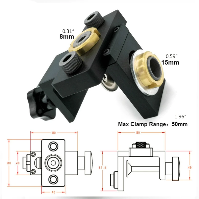 7XEA Punch Locator 3 in 1 Drill Guide Template Wood Drilling 8/15mm Cabinet Hardware for Adjustable Pull Installation Tools
7XEA Punch Locator 3 in 1 Drill Guide Template Wood Drilling 8/15mm Cabinet Hardware for Adjustable Pull Installation Tools