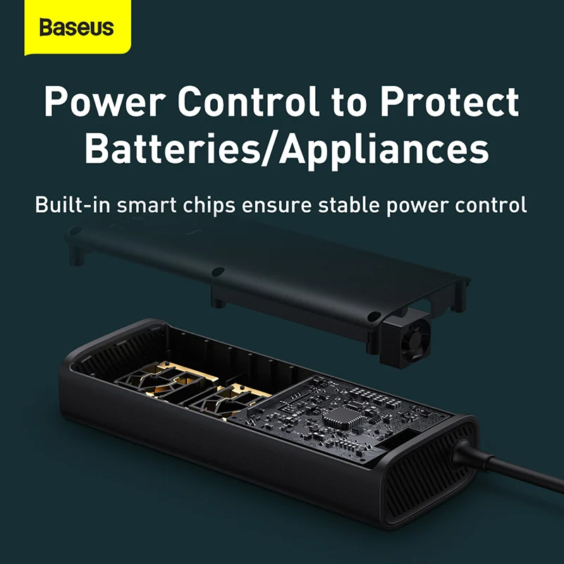 Автомобильный инвертор Baseus 150 Вт DC 12 В к AC 220 Авто конвертер USB Type C быстрая зарядка
