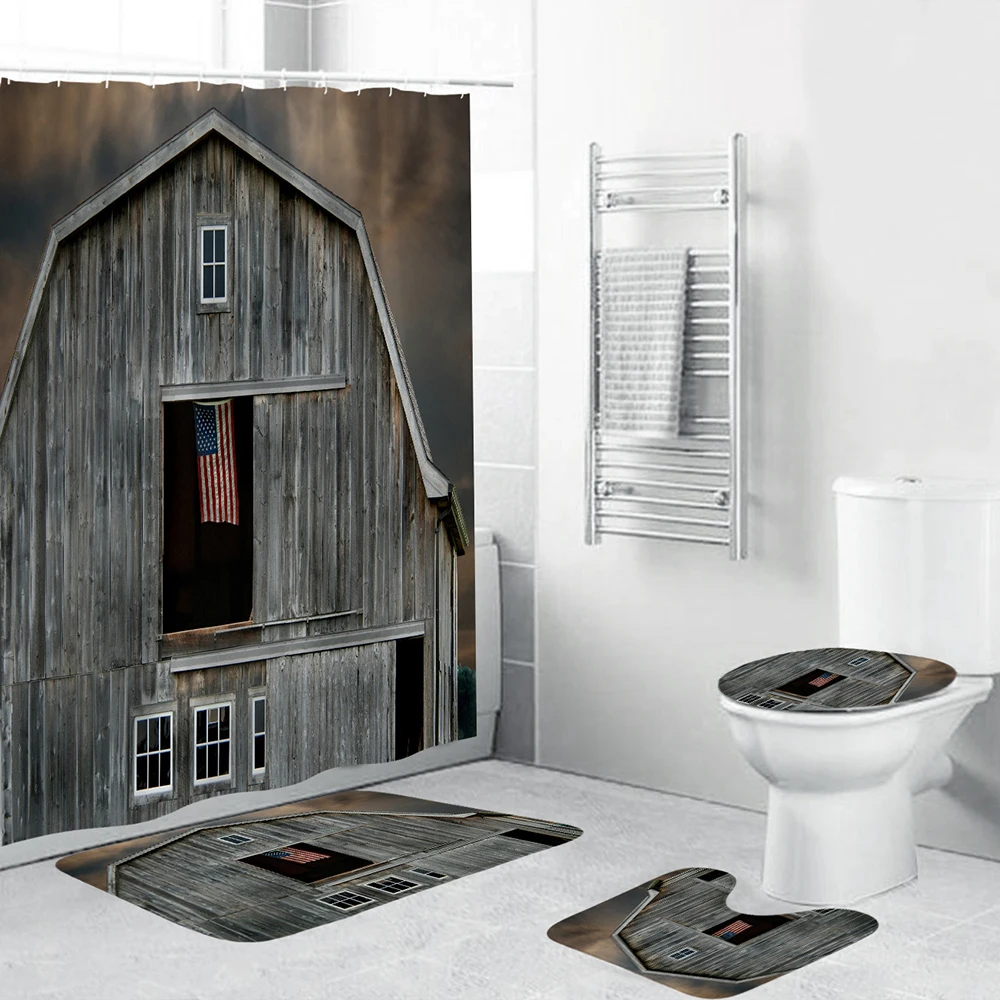 Винтажная занавеска для душа в виде старого деревянного дома, набор из 4 предметов, мягкие Аксессуары для ванной комнаты, прочная тканевая з...
Винтажная занавеска для душа в виде старого деревянного дома, набор из 4 предметов, мягкие Аксессуары для ванной комнаты, прочная тканевая з...