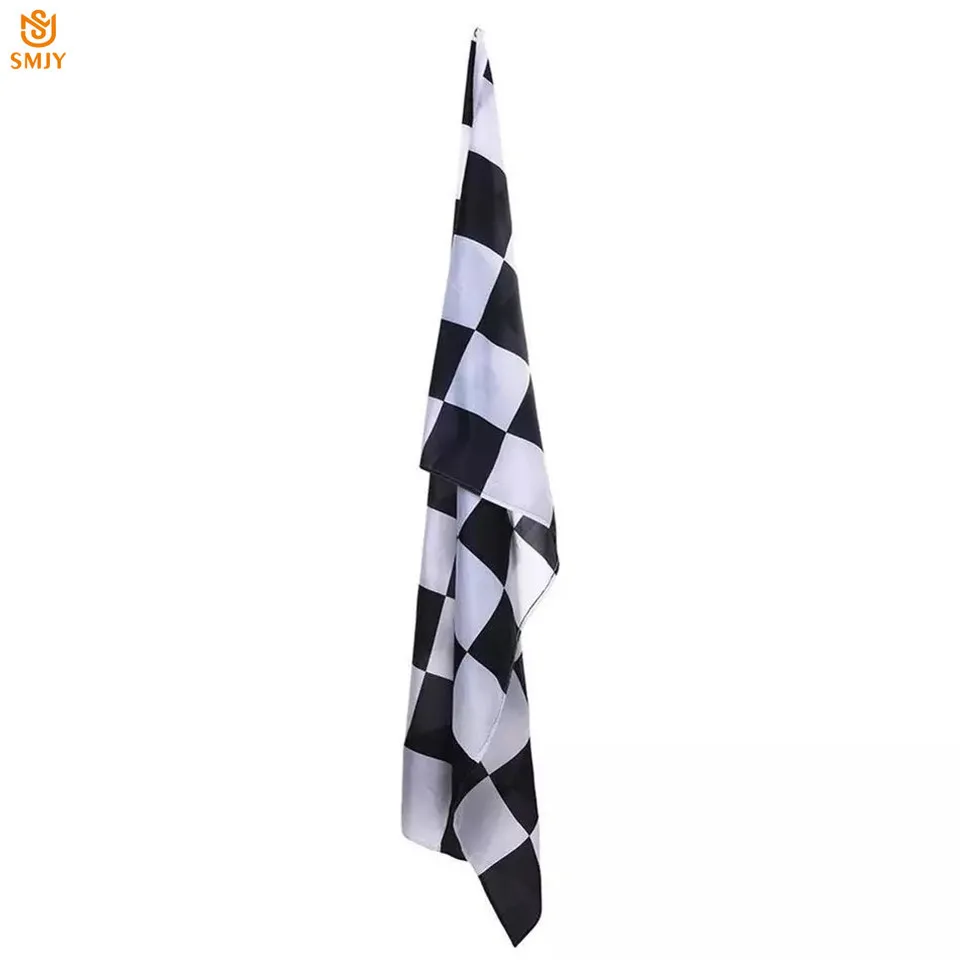 SMJY 90x150 см F1 Гоночный флаг 100% полиэстер классический черный белый в клетку старт