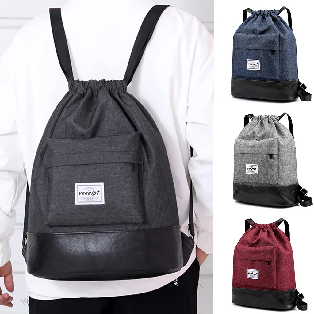 Women Backpack New Female Casual Unisex Bundle Rope Sport School Bag Travel Shoulder Bags Plecak For Teenage Girls 2020 | Багаж и сумки