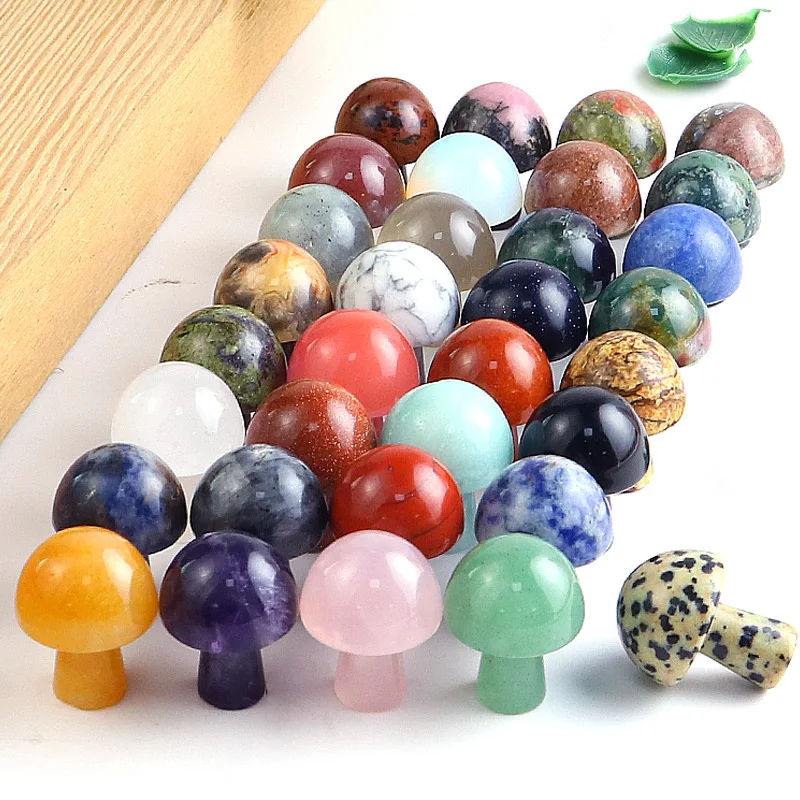 Natural Crystal Mushroom Ornament Opal Rose Quartz Amethyst Tiger's Eye Stone Agate Chakra Reiki Healing Decoration
Natural Crystal Mushroom Ornament Opal Rose Quartz Amethyst Tiger's Eye Stone Agate Chakra Reiki Healing Decoration