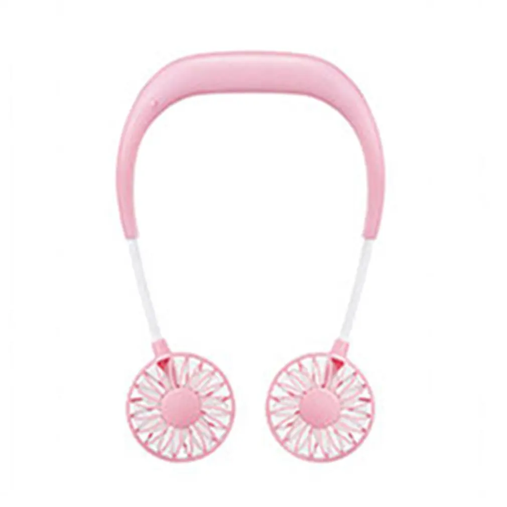 USB Double Head Hanging Neck Quiet Portable Handheld Electric Fan Air Conditioner Cooler Cooling Fan Summer Desk Table Home USE 
USB Double Head Hanging Neck Quiet Portable Handheld Electric Fan Air Conditioner Cooler Cooling Fan Summer Desk Table Home USE