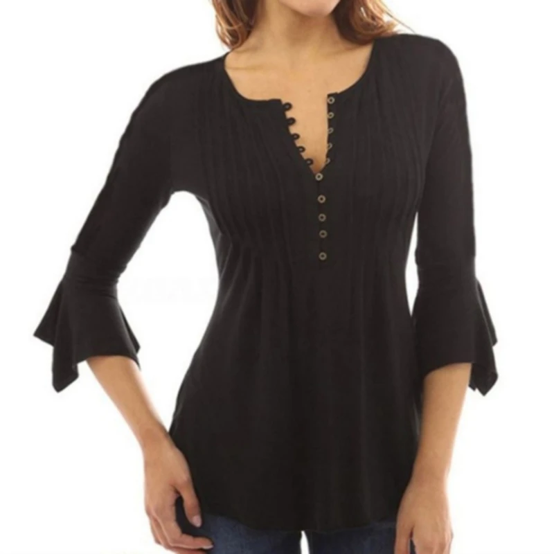Women Blouse Shirts Elegant Ruffles Chiffon Summer Tops Tunic Plus Size Flare Sleeve Solid Casual Loose Shirt Blusas Feminina
Women Blouse Shirts Elegant Ruffles Chiffon Summer Tops Tunic Plus Size Flare Sleeve Solid Casual Loose Shirt Blusas Feminina