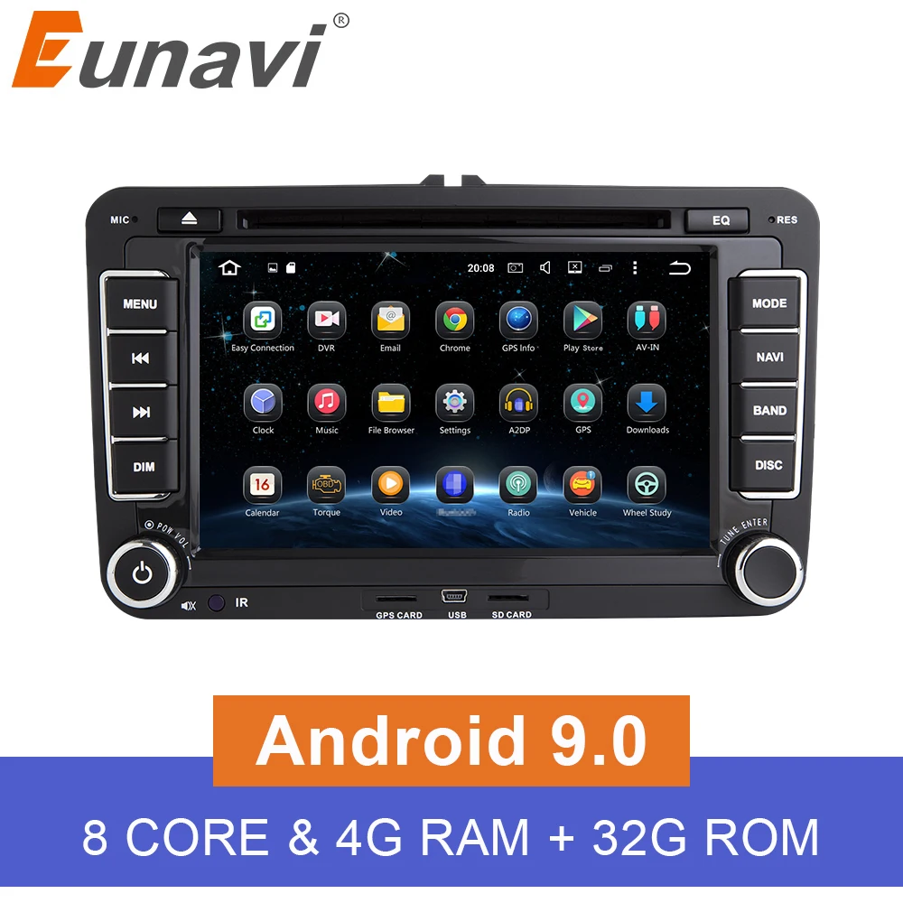 Фото Eunavi 2 Din Android 9 0 автомобильный dvd плеер аудио радио gps навигация для - купить