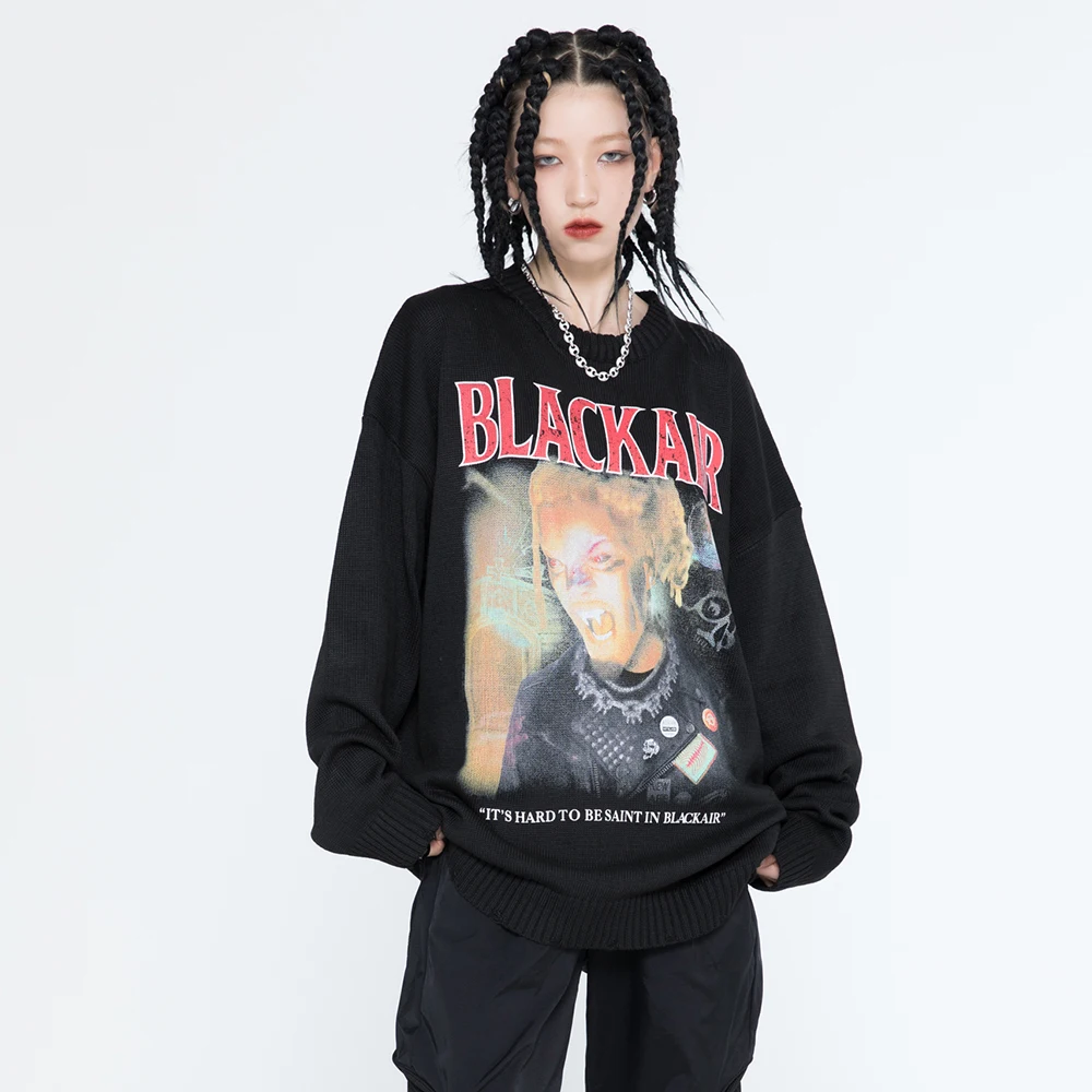 Vampire Demon Slayer Oversized Knitted Sweater Y2k Men Clothing Fashion Frayed Sweater Harajuku Streetwear Long Sleeve Pullovers
Vampire Demon Slayer Oversized Knitted Sweater Y2k Men Clothing Fashion Frayed Sweater Harajuku Streetwear Long Sleeve Pullovers