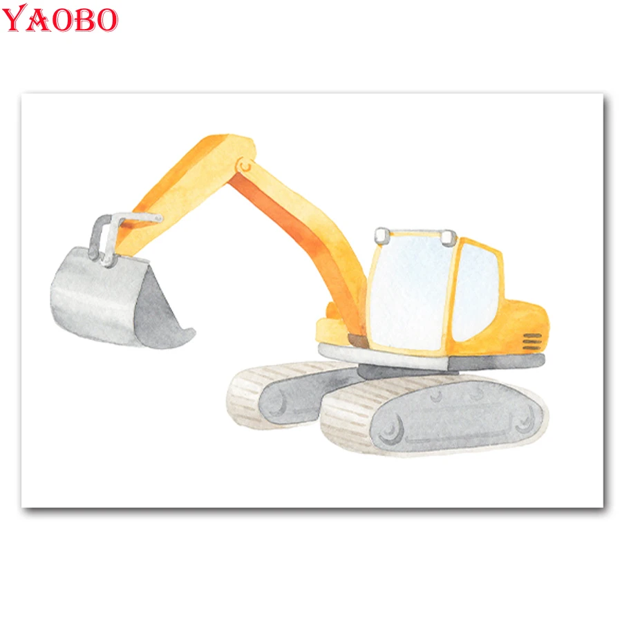 Full drill square diamond painting Cartoon Excavator 5D DIY diamond embroidery Cross Stitch Full Round Mosaic Decor Personalized 
Full drill square diamond painting Cartoon Excavator 5D DIY diamond embroidery Cross Stitch Full Round Mosaic Decor Personalized