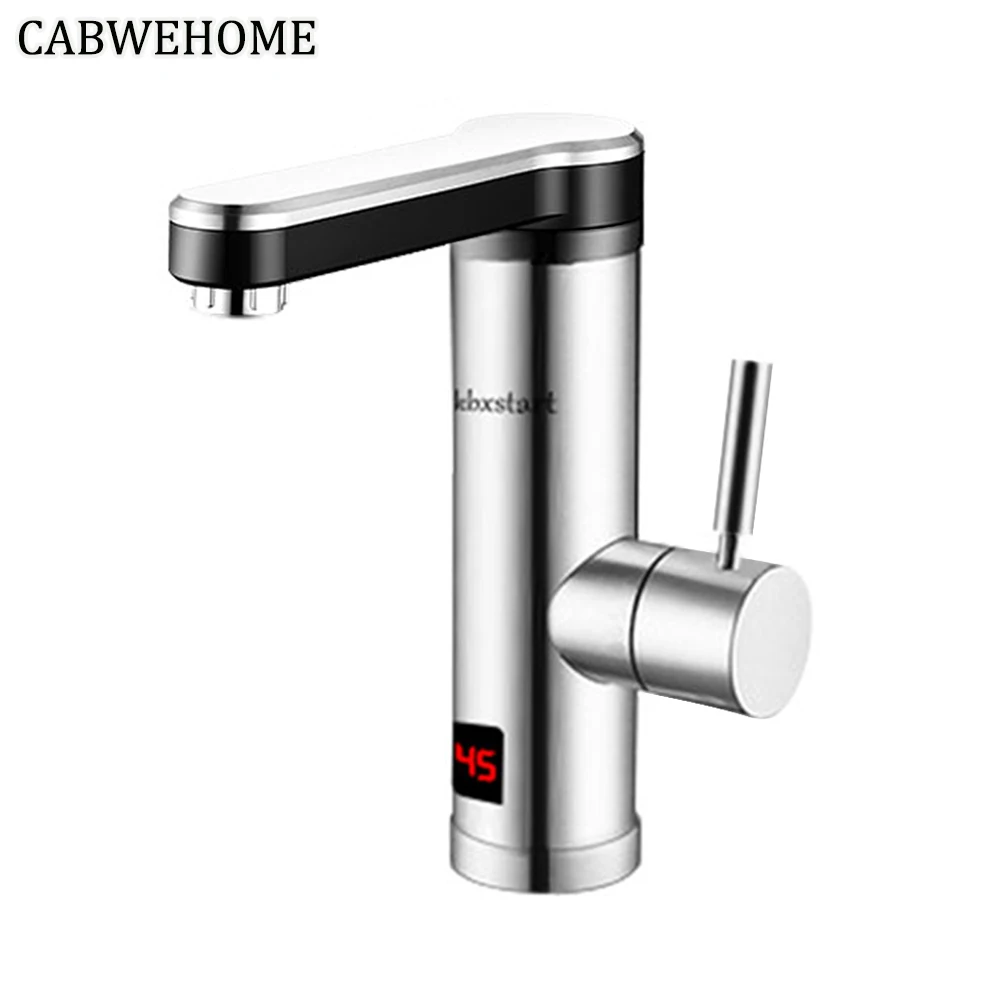 CABWEHOME Instant Electric Faucet Digital Display Kitchen Tap Hot Water Heater 304 Stainless Steel 3000W without Water Tank
CABWEHOME Instant Electric Faucet Digital Display Kitchen Tap Hot Water Heater 304 Stainless Steel 3000W without Water Tank