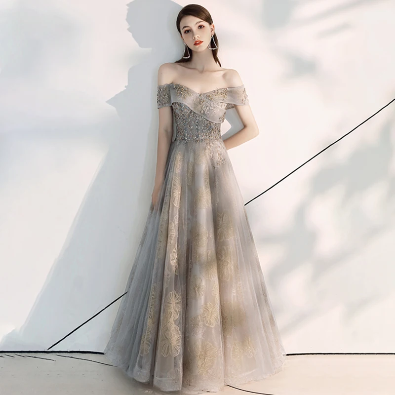 New Crystal Appliques Evening Dress Luxurious Boat Neck Short Sleeves A-Line Floor-Length Lace Up Woman Formal Party Gown A526
New Crystal Appliques Evening Dress Luxurious Boat Neck Short Sleeves A-Line Floor-Length Lace Up Woman Formal Party Gown A526
