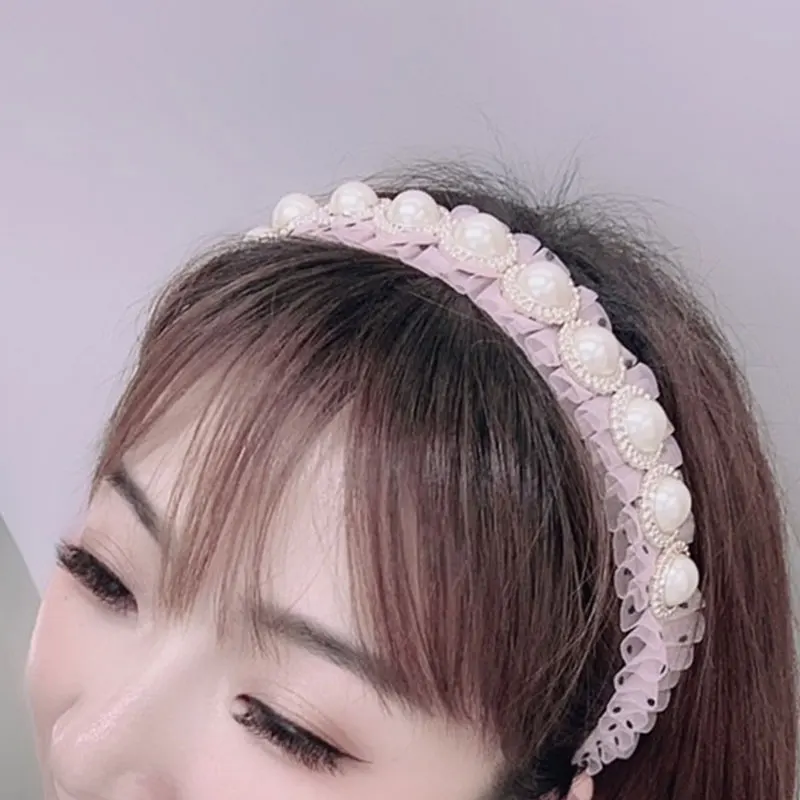 1Pcs Head Hoop Big Pearl Rhinestone Wave Headband Dot Mesh Yarn Hair Hoop Women Headband Hair Accessories Headwear Girl
1Pcs Head Hoop Big Pearl Rhinestone Wave Headband Dot Mesh Yarn Hair Hoop Women Headband Hair Accessories Headwear Girl