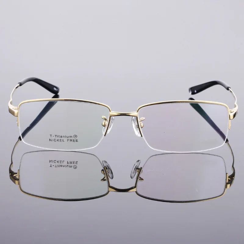 Pure Titanium Glasses Frame Half Frame Metal Glasses Ultra Light Myopia Prescription Glasses 57-17-145 Men Glasses
Pure Titanium Glasses Frame Half Frame Metal Glasses Ultra Light Myopia Prescription Glasses 57-17-145 Men Glasses