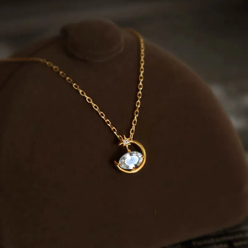 Morivovog 925 Sterling Silver Moon and Sea Pendant Necklace for Women 14K Gold Zircon Chic Necklace Aesthetics Hawaii Jewelry
Morivovog 925 Sterling Silver Moon and Sea Pendant Necklace for Women 14K Gold Zircon Chic Necklace Aesthetics Hawaii Jewelry