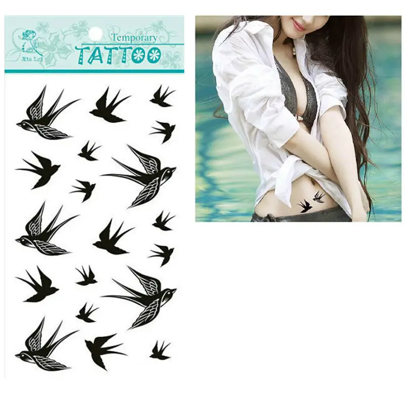 1pcs Removable The Swallow Bird Flash Tattoo Waterproof Temporary Tattoo Stickers Temporary Body Art Painting New Design
1pcs Removable The Swallow Bird Flash Tattoo Waterproof Temporary Tattoo Stickers Temporary Body Art Painting New Design