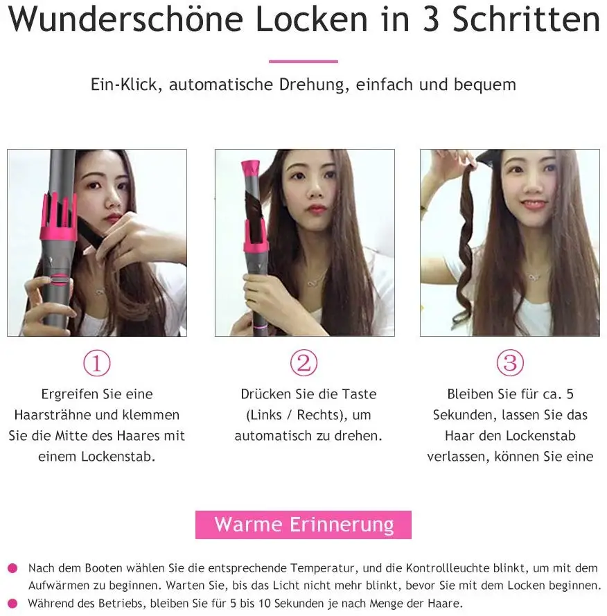 Automatic Hair Curler 3 In 1 Hair Curling Iron Interchangeable Hair Waver Tongs Professional Hair Curly Iron Hair Styling Tool
Automatic Hair Curler 3 In 1 Hair Curling Iron Interchangeable Hair Waver Tongs Professional Hair Curly Iron Hair Styling Tool