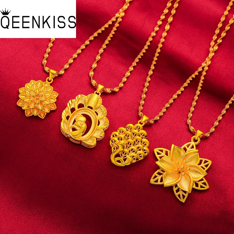 QEENKISS NC5143 Fine Jewelry Wholesale Fashion Hot Woman Birthday Wedding Gift Vintage Flower Peacock 24KT Gold Pendant Necklace
QEENKISS NC5143 Fine Jewelry Wholesale Fashion Hot Woman Birthday Wedding Gift Vintage Flower Peacock 24KT Gold Pendant Necklace