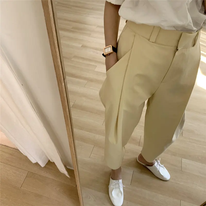 2020 Vintage Solid Straight Chic Women High Waist Loose Streetwear Retro Large Size Ankle Length Trousers
2020 Vintage Solid Straight Chic Women High Waist Loose Streetwear Retro Large Size Ankle Length Trousers