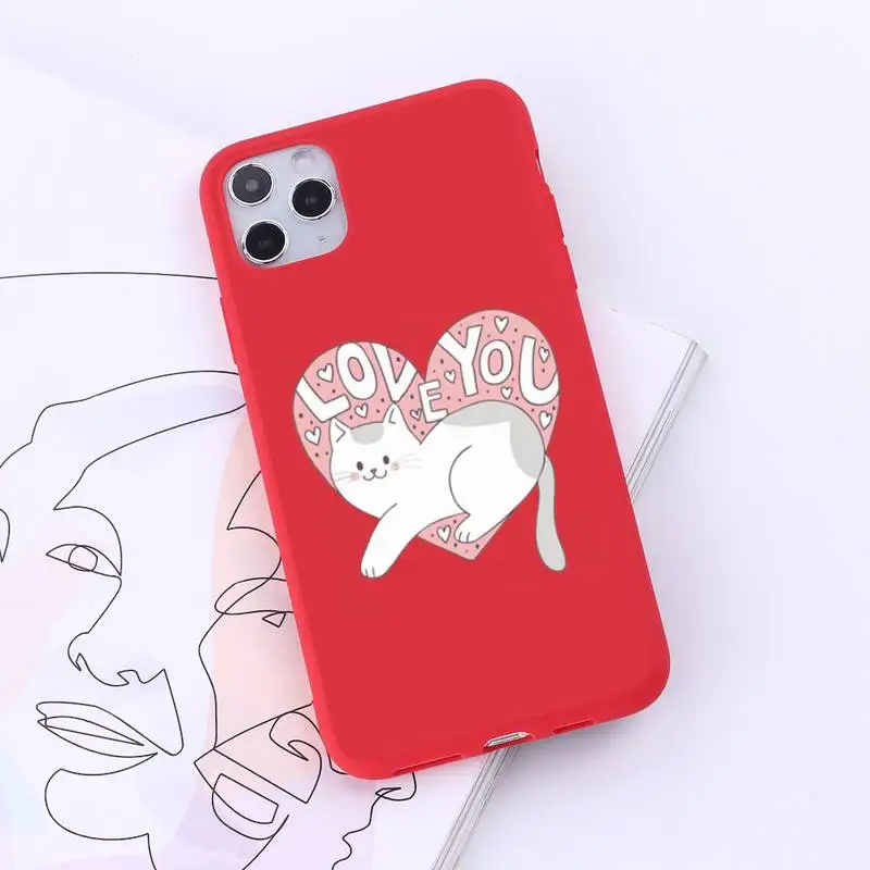Creative white Cute cartoon cat Phone Case Red Candy Color for iPhone 6 7 8 11 12 s mini pro X XS XR MAX Plus
Creative white Cute cartoon cat Phone Case Red Candy Color for iPhone 6 7 8 11 12 s mini pro X XS XR MAX Plus