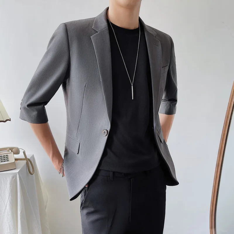 Summer Thin Short-sleeved Blazer Men's Blazer Men Fashion Business Society Mens Suit Jacket British Style Dress Jacket Men S-3XL
Summer Thin Short-sleeved Blazer Men's Blazer Men Fashion Business Society Mens Suit Jacket British Style Dress Jacket Men S-3XL