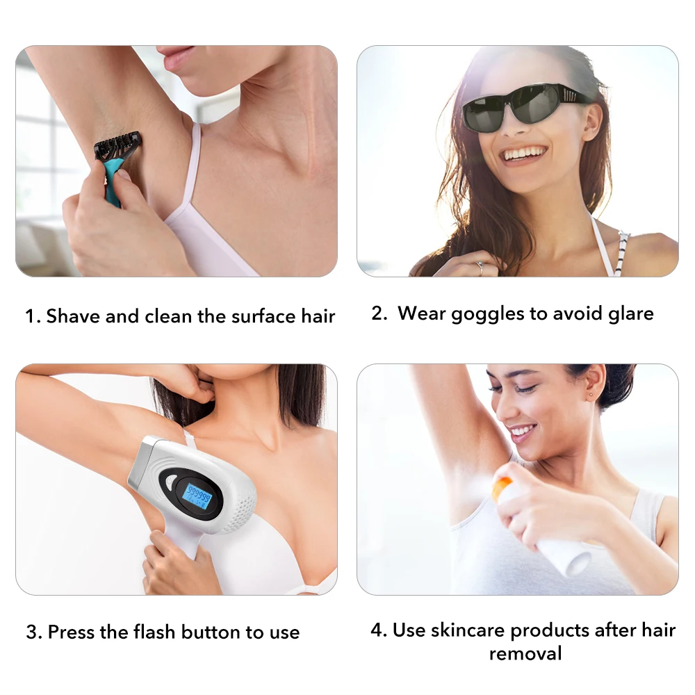 Laser Epilator 990000 Flashes IPL Hair Removal Laser Permanent Epilator For Women Painless Armpit Bikini Trimmer Photoepilator
Laser Epilator 990000 Flashes IPL Hair Removal Laser Permanent Epilator For Women Painless Armpit Bikini Trimmer Photoepilator