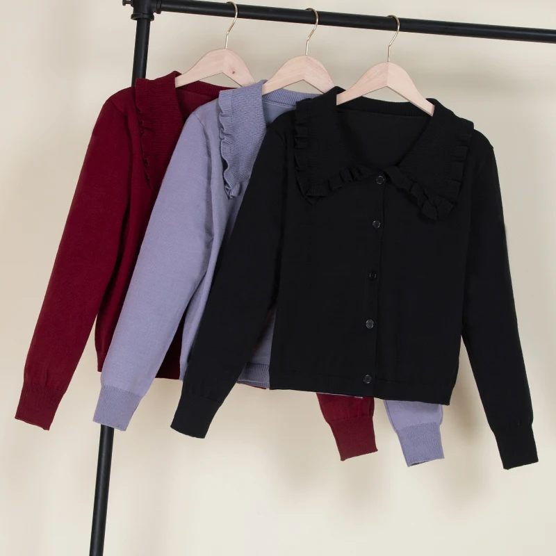 Tricot Knitted Ladies Sweaters Black Cardigan Female Clothing Women's Coat Spring 2023 Blouses Crochet Top Outerwear Cropped
Tricot Knitted Ladies Sweaters Black Cardigan Female Clothing Women's Coat Spring 2023 Blouses Crochet Top Outerwear Cropped