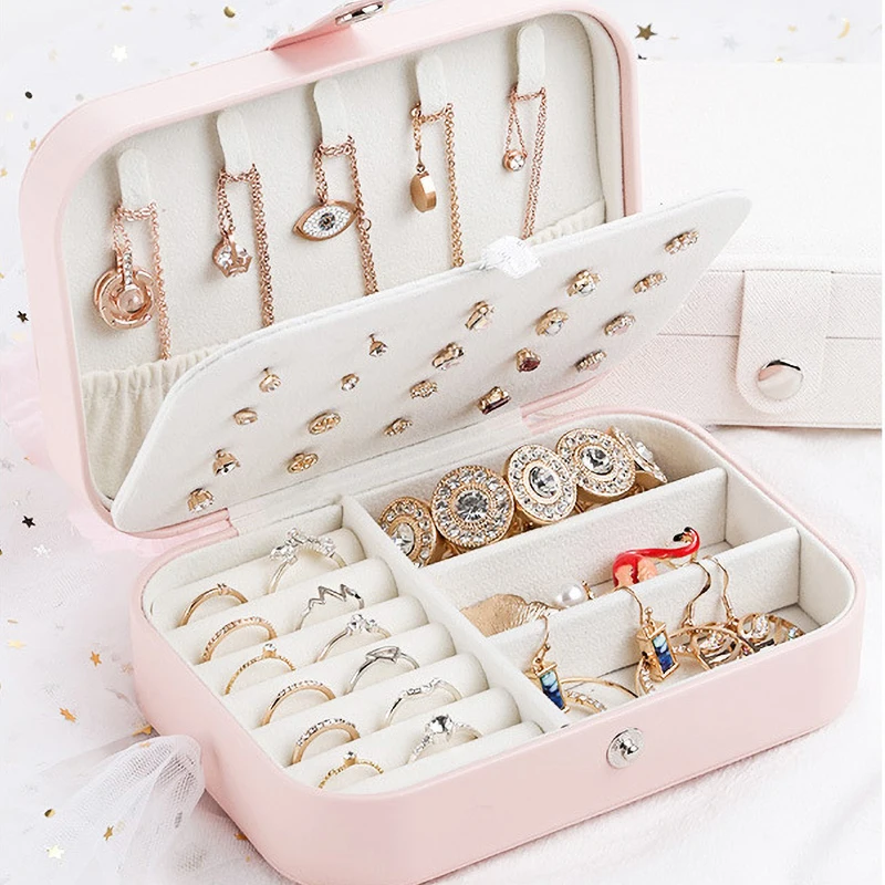 Portable Women Girls Travel Leather Jewelry Multi-function Storage Box Case Holder Earring Necklace Plate Jewelry Organizer Box
Portable Women Girls Travel Leather Jewelry Multi-function Storage Box Case Holder Earring Necklace Plate Jewelry Organizer Box