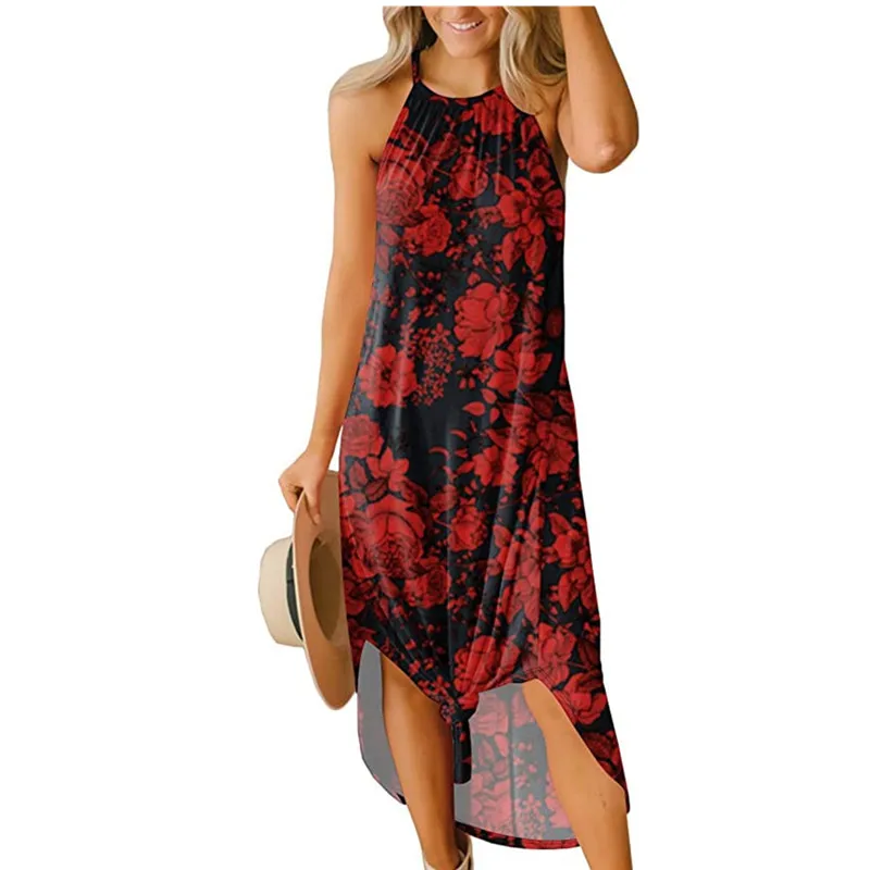 Sundress Women Boho Printed Long Dress 2021 Summer Sexy Backless Beach Dress Women Sleeveless Irregular Maxi Dress Lady Vestidos
Sundress Women Boho Printed Long Dress 2021 Summer Sexy Backless Beach Dress Women Sleeveless Irregular Maxi Dress Lady Vestidos