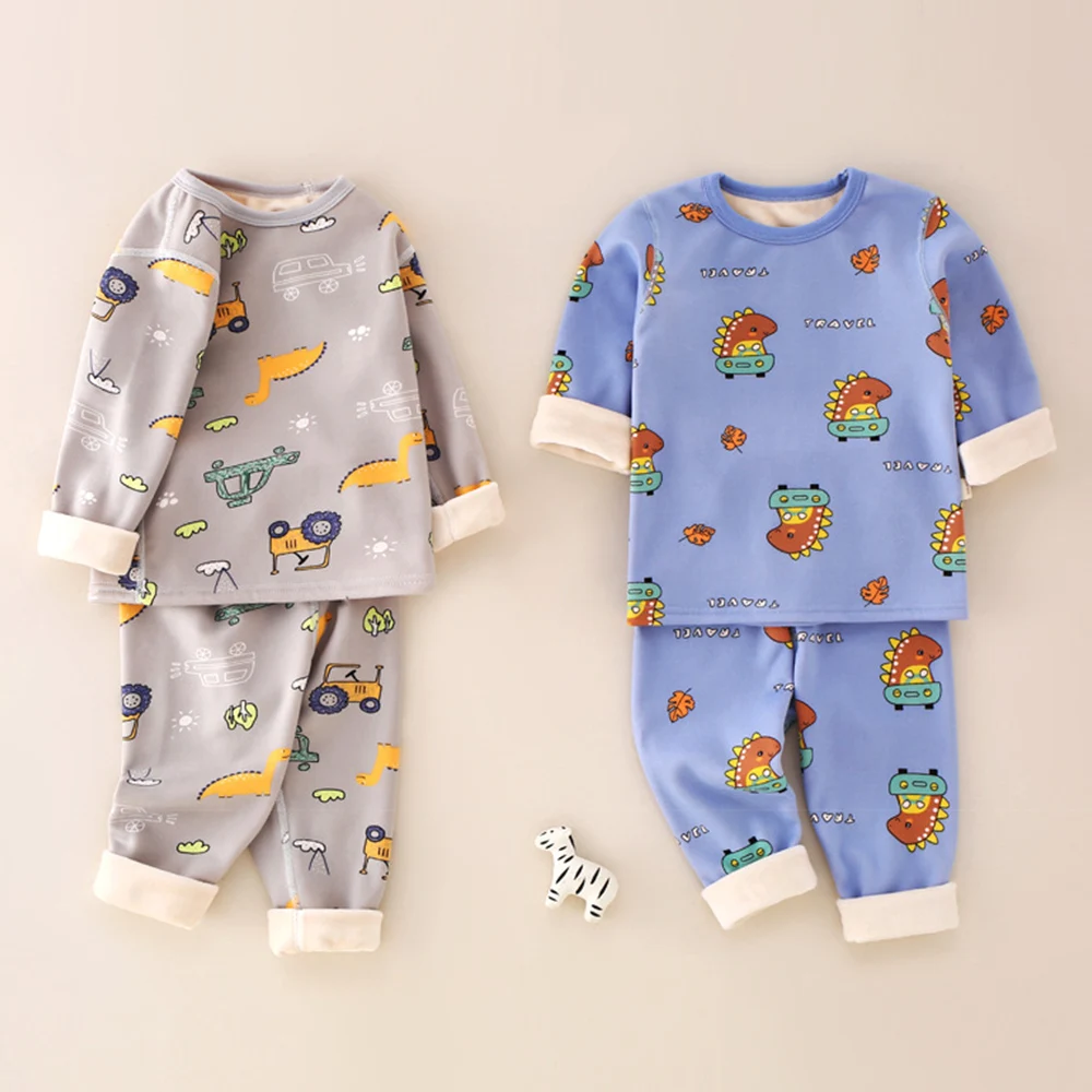 Boys Thick Thermal Wear Cartoon Cute Autumn Winter Plus Velvet Girls Underwear Sets Kids Home Clothes
Boys Thick Thermal Wear Cartoon Cute Autumn Winter Plus Velvet Girls Underwear Sets Kids Home Clothes
