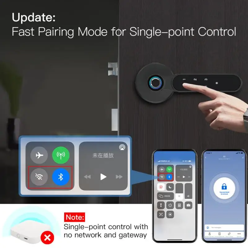 Умный дверной замок Tuya, совместимый с Bluetooth, разблокировка по отпечатку пальца, с приложением Smart Life
Умный дверной замок Tuya, совместимый с Bluetooth, разблокировка по отпечатку пальца, с приложением Smart Life