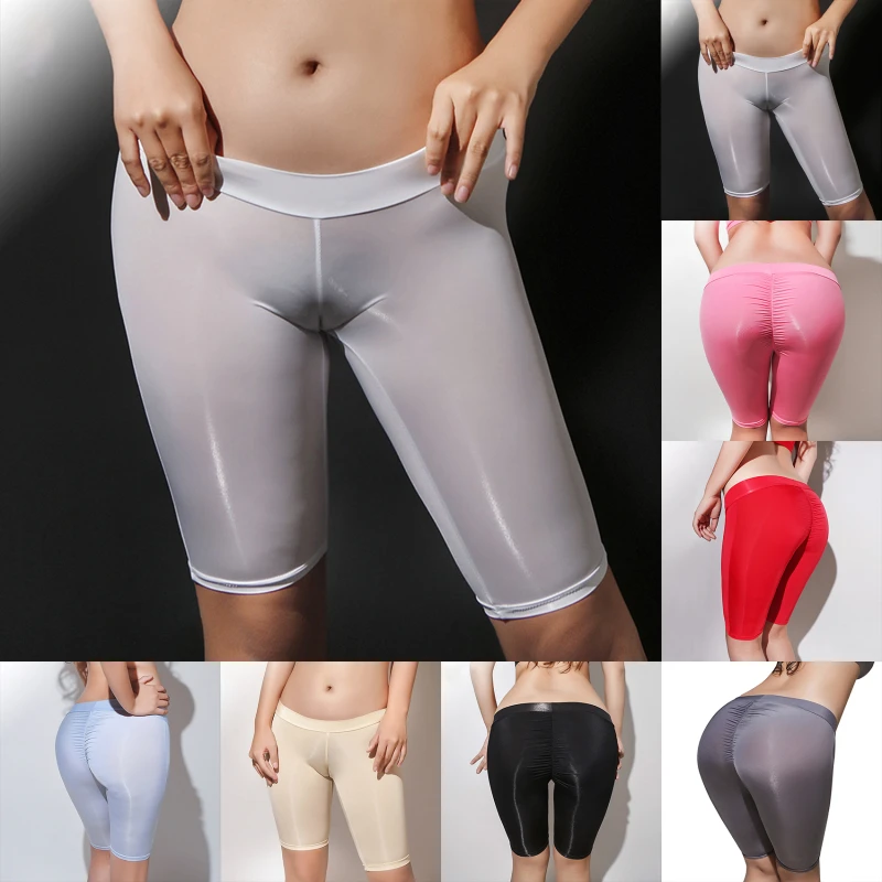 Женские Эластичные масляные пикантные прозрачные милые Женские однотонные брюки из пяти точек пикантные брюки 2021
Женские Эластичные масляные пикантные прозрачные милые Женские однотонные брюки из пяти точек пикантные брюки 2021