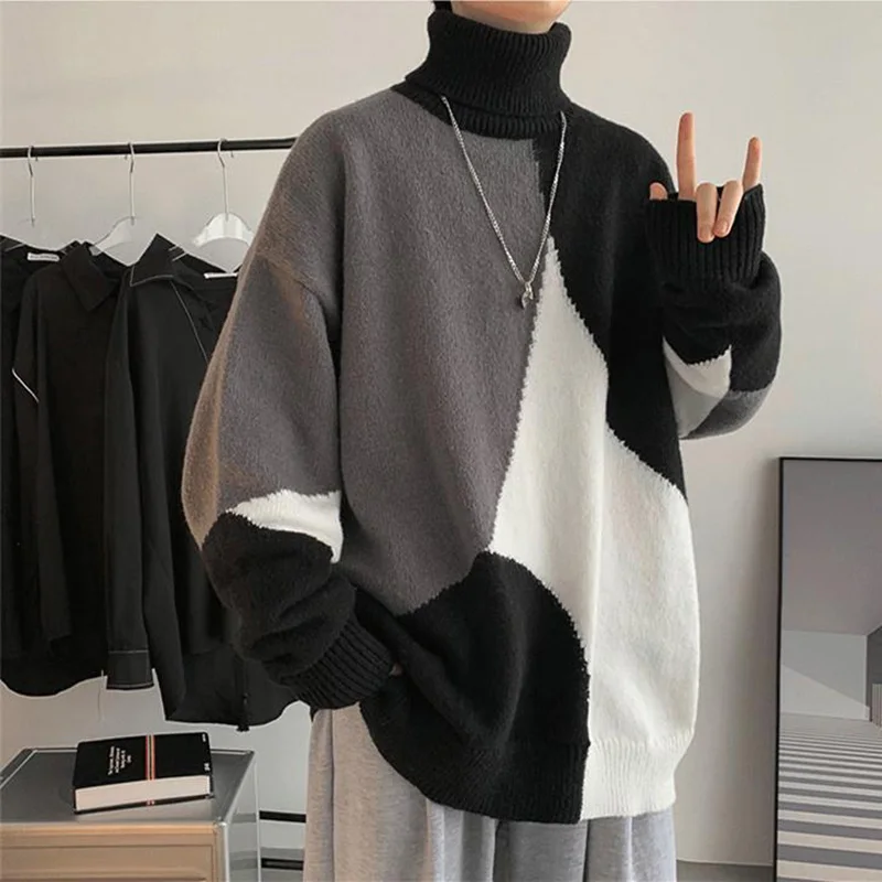 Turtleneck Men's Sweater Cashmere Thick Pullover Casual Loose Oversized Sweatshirt Winter Warm Knitted All-match Top
Turtleneck Men's Sweater Cashmere Thick Pullover Casual Loose Oversized Sweatshirt Winter Warm Knitted All-match Top